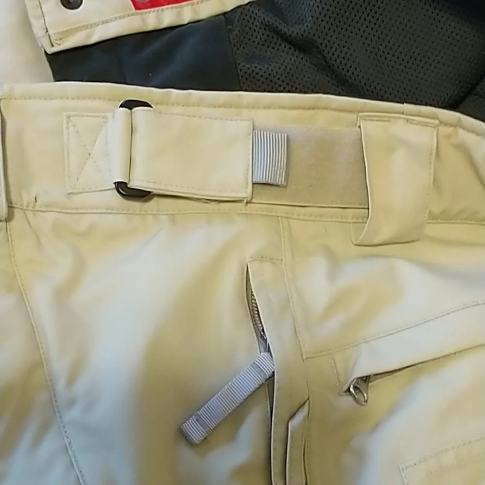 Burton biolite beige heavy nylon cargo snowboard ski winter pants size L_9